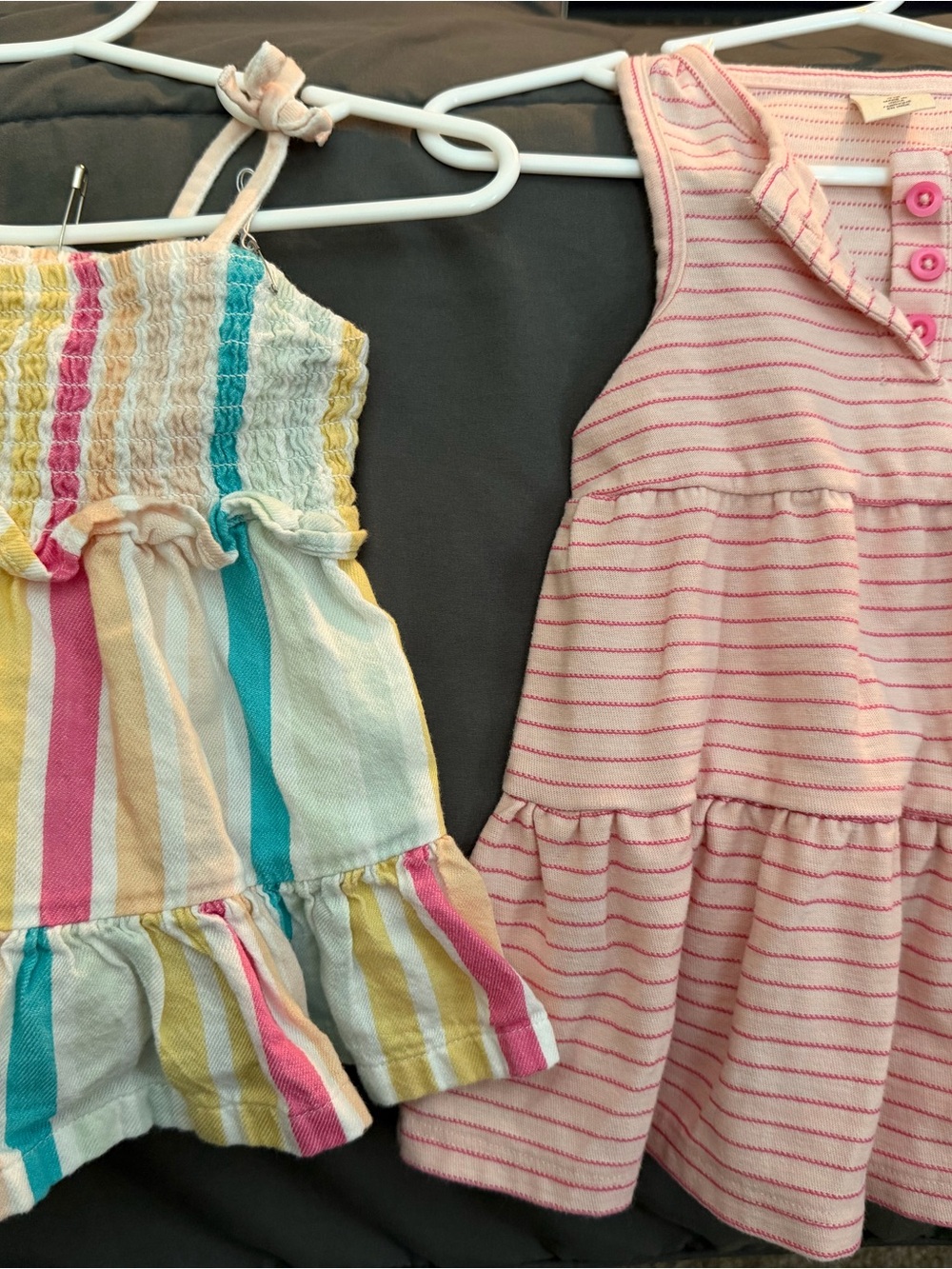 Tucker + Tate Girls' Pink Stripe Dress and Multi-Color Striped Sundress
